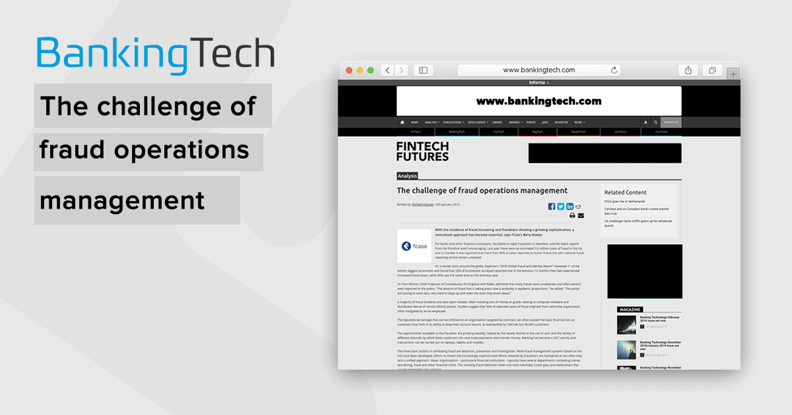 Read more about the article Bankingtech News : The challenge of fraud operations management